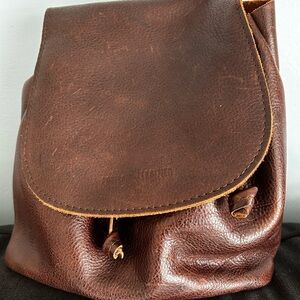 Portland Leather bucket backpack